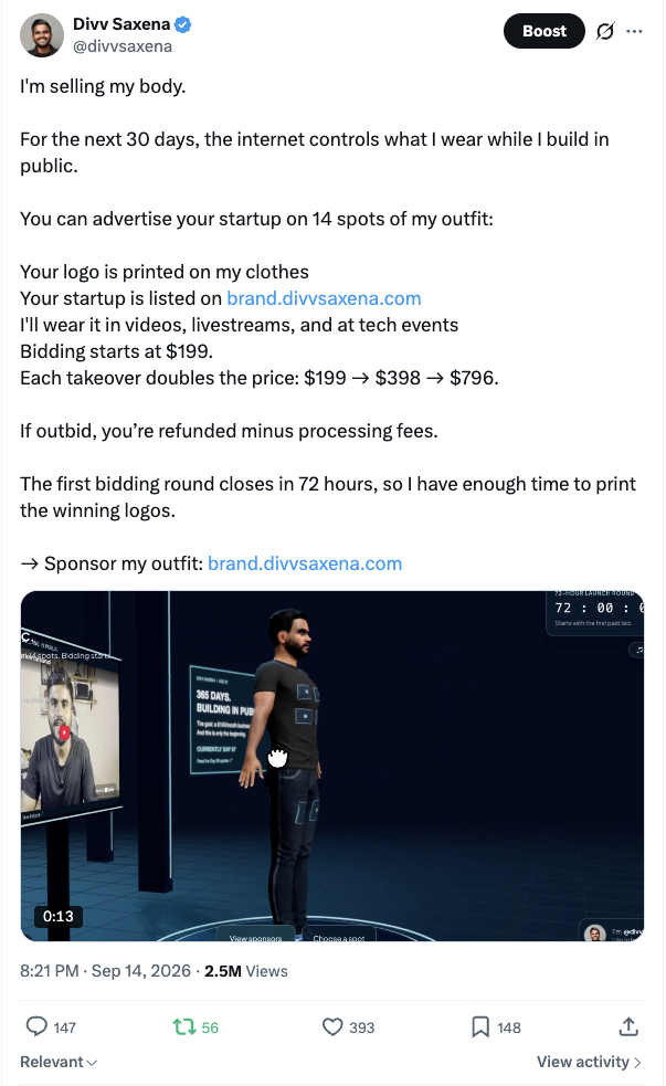 screenshot of the original post showing 2.5 million views